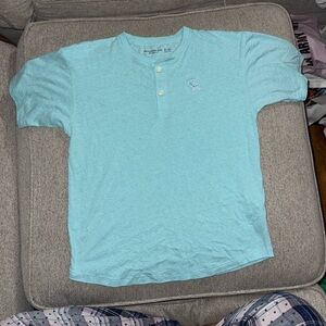 Abercrombie Kids Aqua Henley Tee